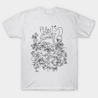 Plants vs Zombies Doodle Up T-Shirt